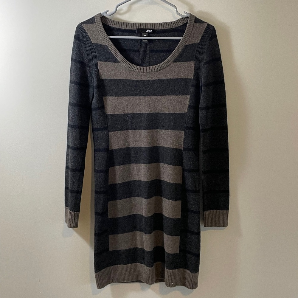 Aqua Cashmere Sweater Dress